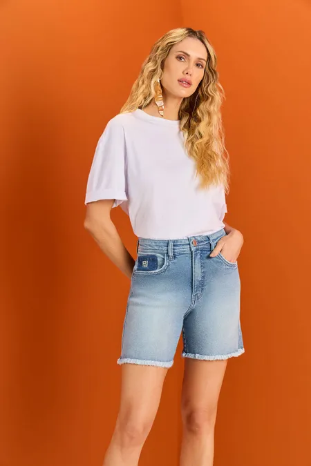 T-shirt Básica Feminina Over em Algodão Puramania